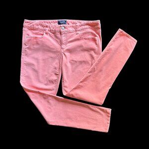 American Eagle Outfitters Pants Jeggings 14 Pink Super Stretch Low Corduroy EUC
